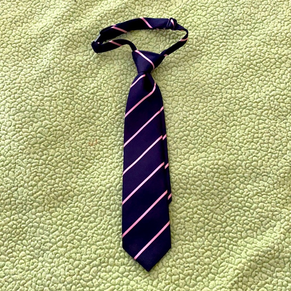 Navy Blue and Pink Tie